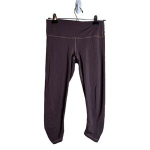 Prana Misty Wood Bodhi Capri Yoga Leggings Textured Ruched Brown Copper Size S